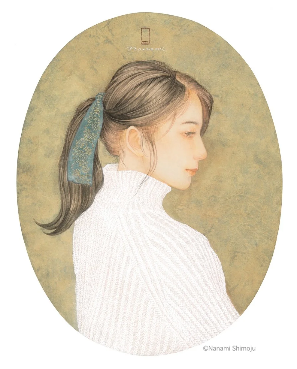 下重ななみ 「知りたいの」紙本・彩色３号 真作保証 美人画づくし参掲載 下重ななみ 「知りたいの」紙本・彩色 3号 2020年 真作保証